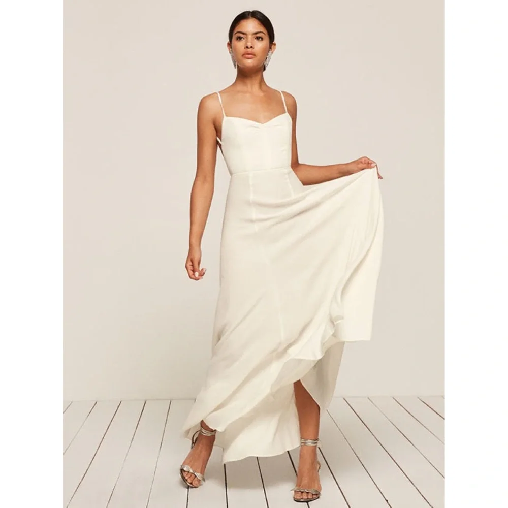 Reformation Thistle Ivory Wedding Dress - Picture 2 of 11